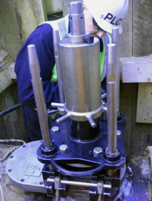 Drill Head Attached to Valve