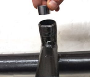 Fit into pipe opening 